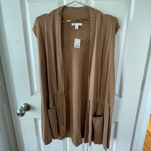 Cato Brown Knit Cardigan/Vest